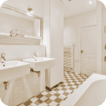 salle de bain - zone humide et chaude. Endroit que la cafards aiment